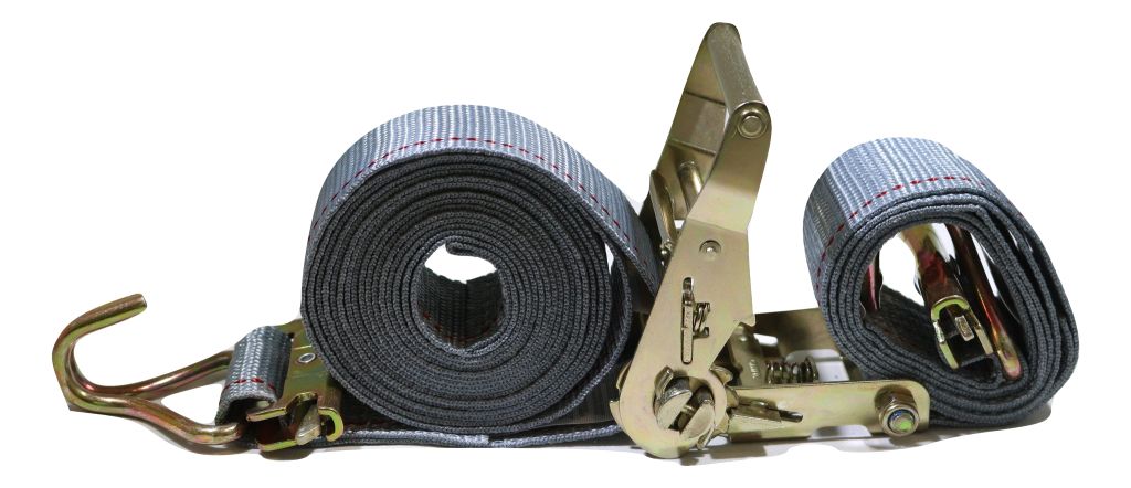 2" x 16 Ft Ratchet Strap w/ Spg E & Wire J for E & F-Tracks | 4 PACK